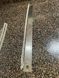 Men's Silver Figaro Link Chain Necklace Flat Grumetta Mesh 24" Lobster Clasp Heavy