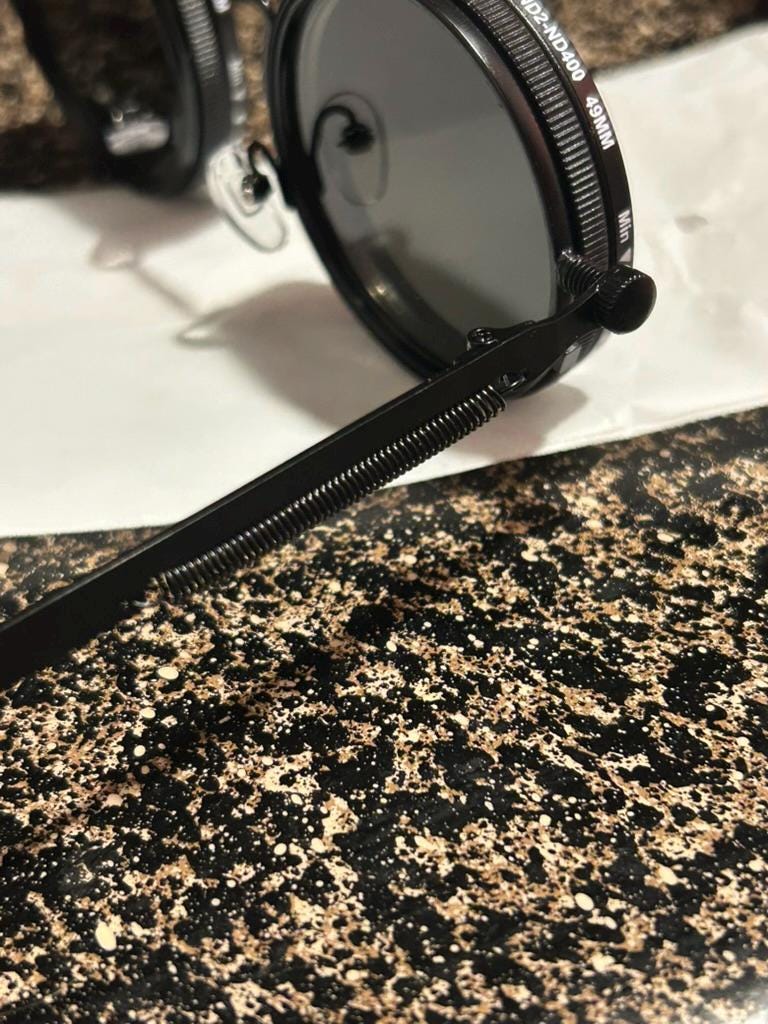 Halova ND2-ND400 49mm Adjustable Tint Sunglasses 1-9 Gear Steampunk Round Filter