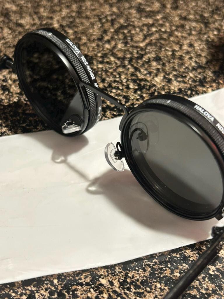 Halova ND2-ND400 49mm Adjustable Tint Sunglasses 1-9 Gear Steampunk Round Filter