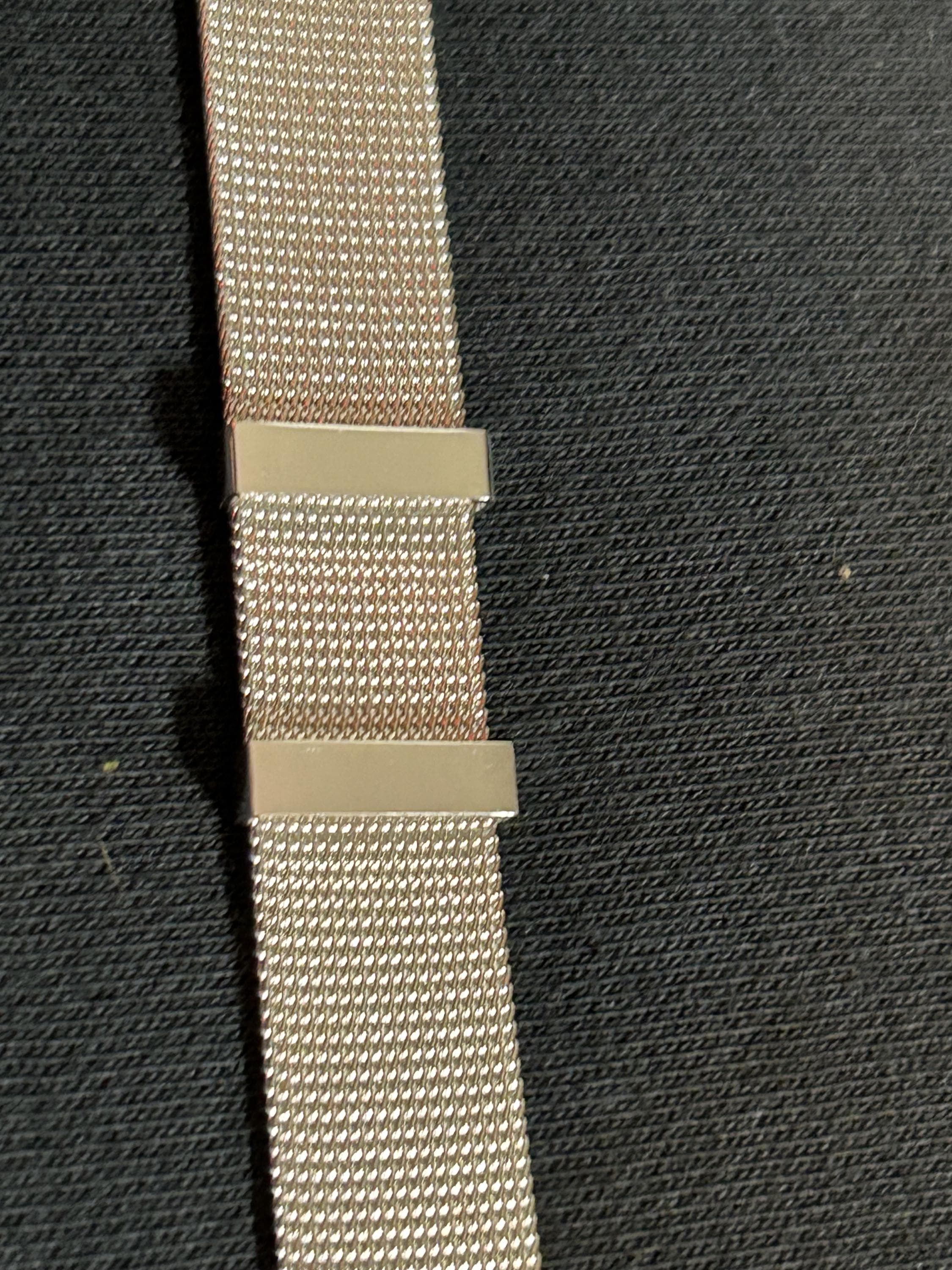 Vintage 925 Sterling Silver Mesh Chain Bracelet Adjustable Belt Strap Style