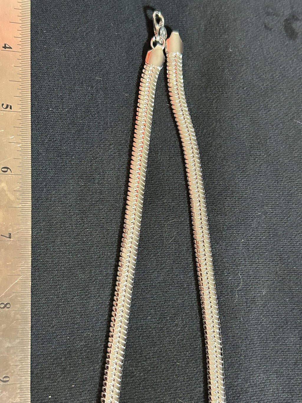 Solid 925 Sterling Silver Omega Link Chain Necklace Heavy High Polish