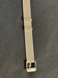 Vintage 925 Sterling Silver Mesh Chain Bracelet Adjustable Belt Strap Style