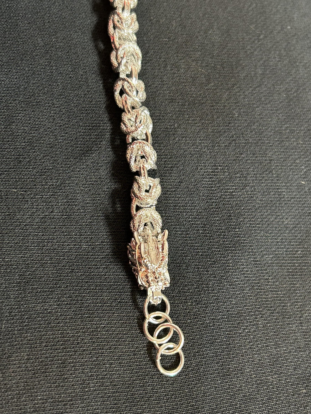 Vintage 925 Sterling Silver Textured Link Chain Bracelet Men's / Women's 8.5"