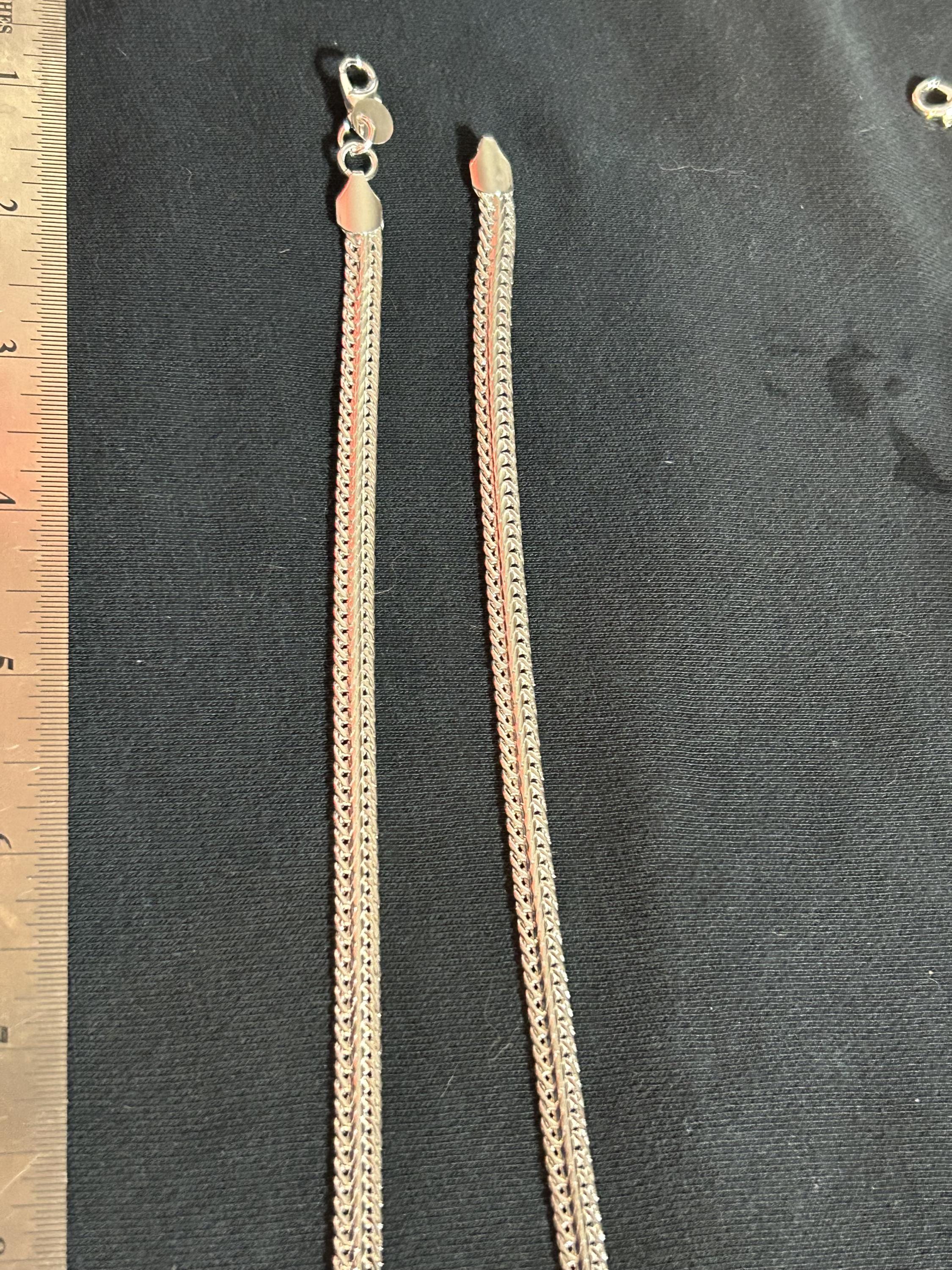 Solid 925 Sterling Silver Omega Link Chain Necklace Heavy High Polish
