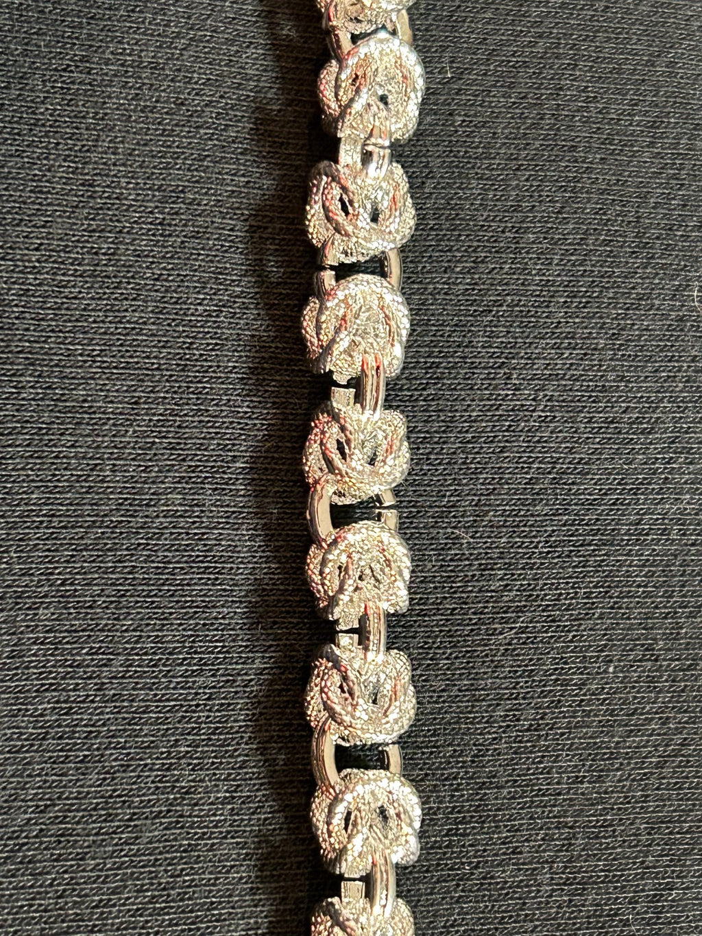 Vintage 925 Sterling Silver Textured Link Chain Bracelet Men's / Women's 8.5"