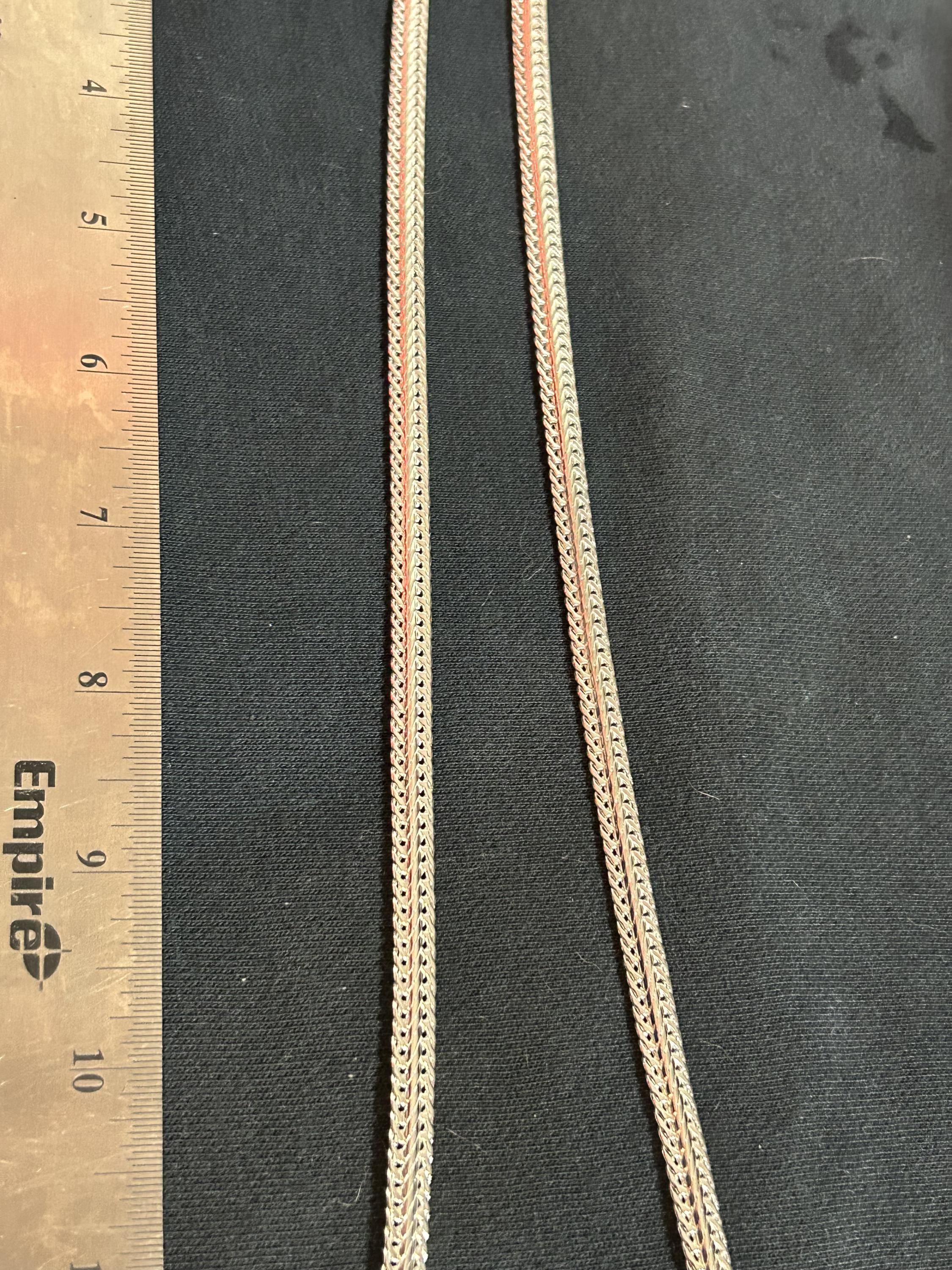 Solid 925 Sterling Silver Omega Link Chain Necklace Heavy High Polish