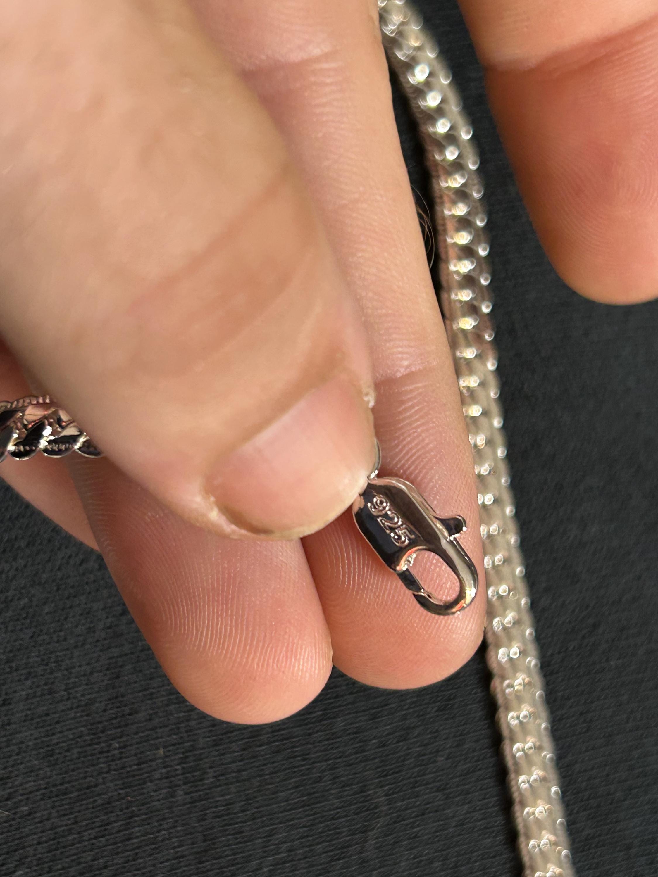 Solid 925 Sterling Silver Herringbone Flat Snake Chain Necklace