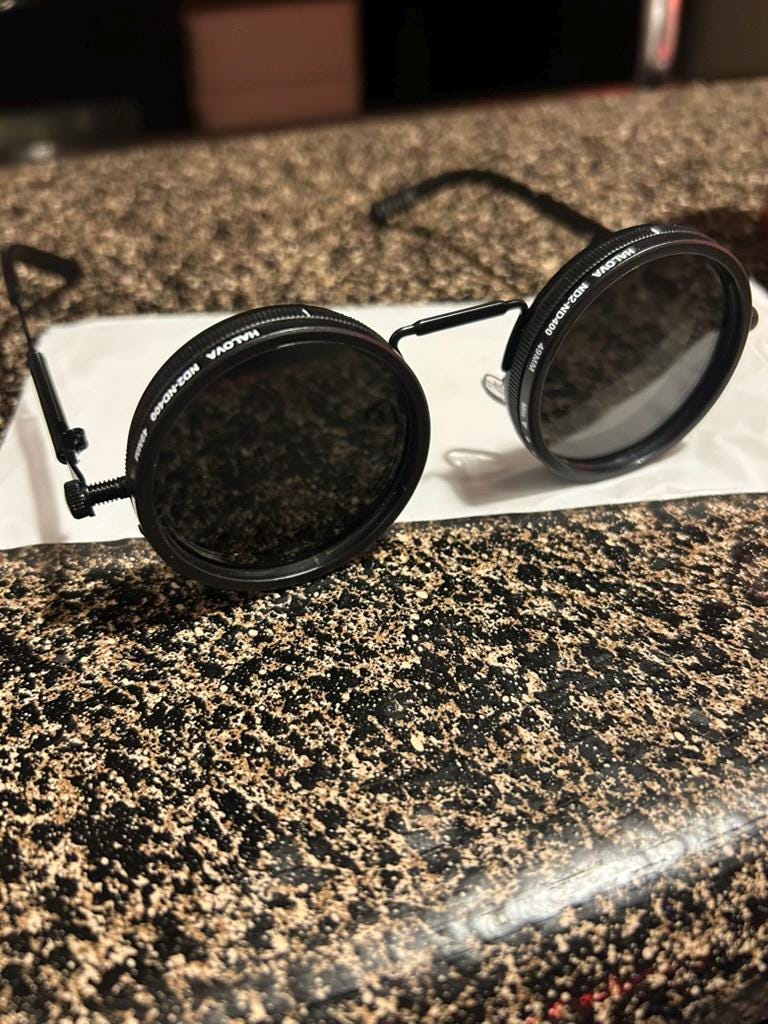 Halova ND2-ND400 49mm Adjustable Tint Sunglasses 1-9 Gear Steampunk Round Filter