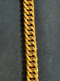 24K Gold Plated Men's Cuban Link Bracelet
