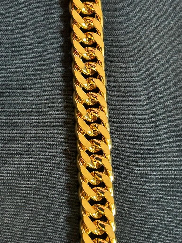 24K Gold Plated Men's Cuban Link Bracelet