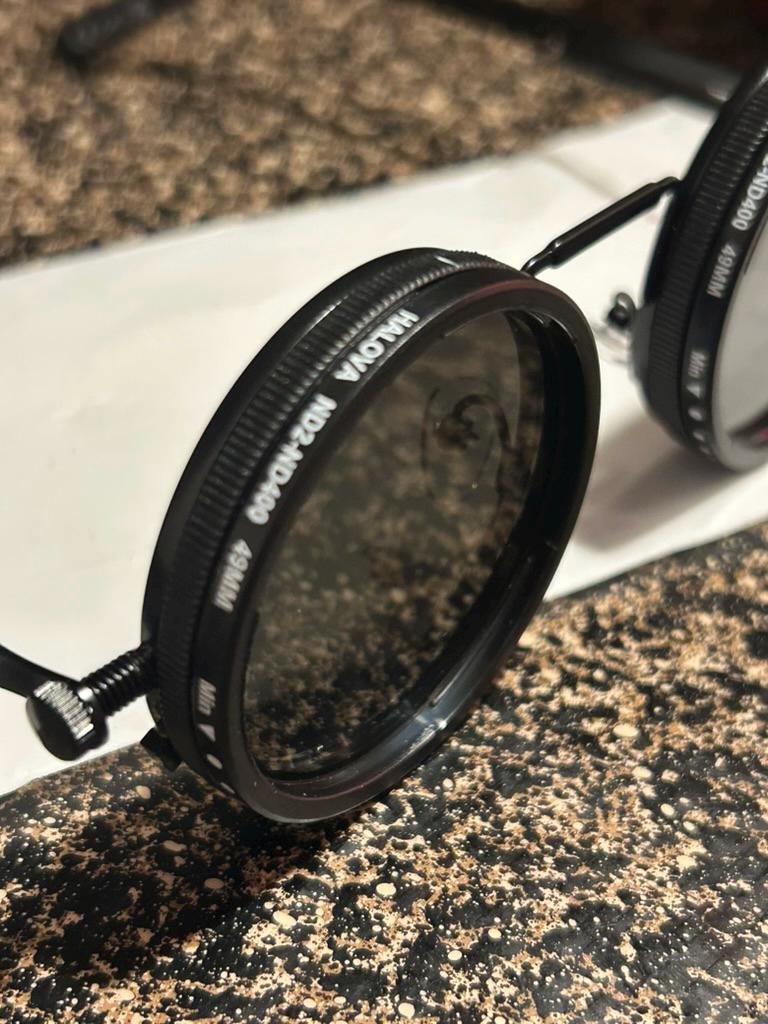 Halova ND2-ND400 49mm Adjustable Tint Sunglasses 1-9 Gear Steampunk Round Filter