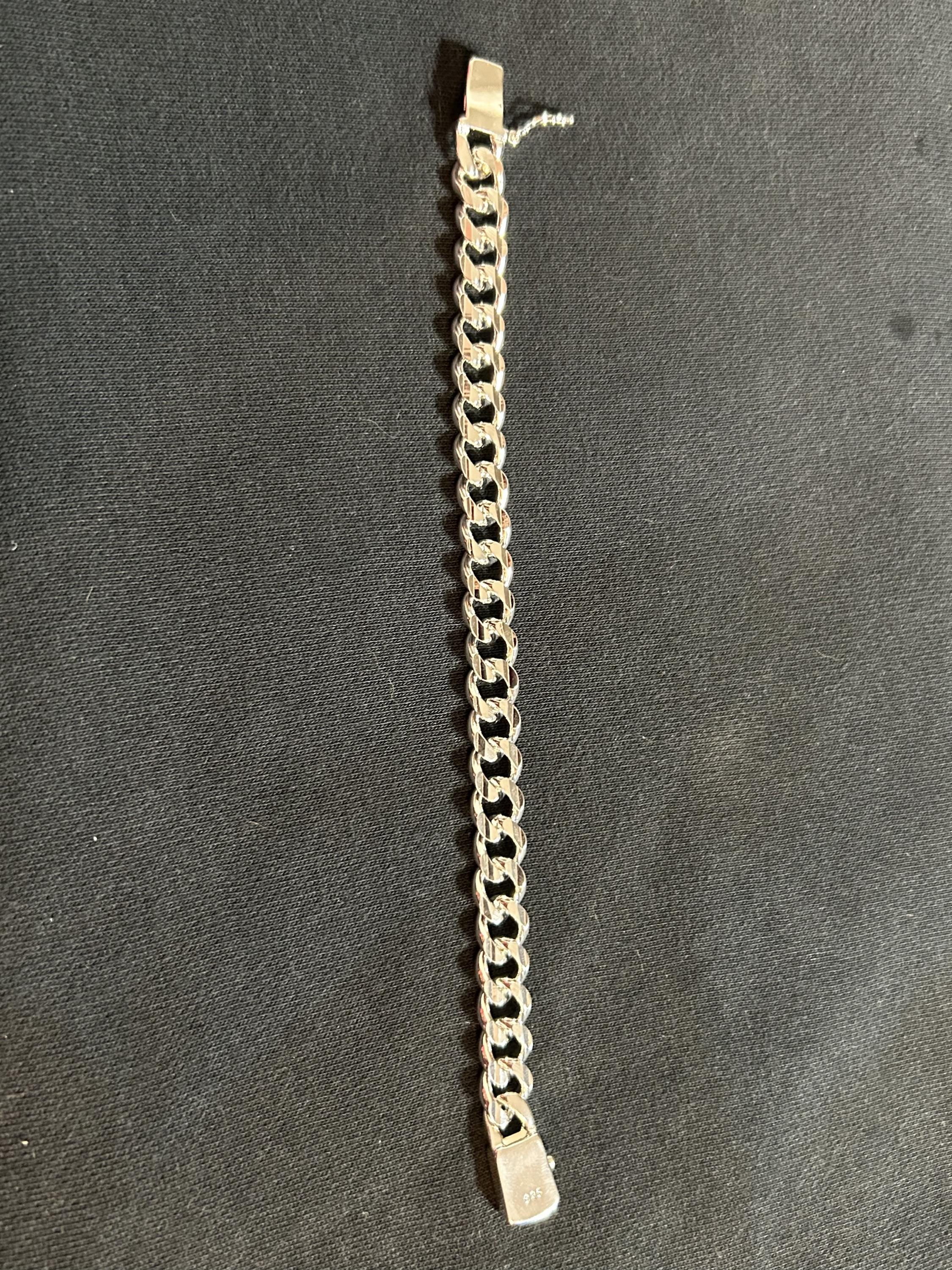 Classic 925 Sterling Silver Cuban Link Chain Bracelet Men's / Women's