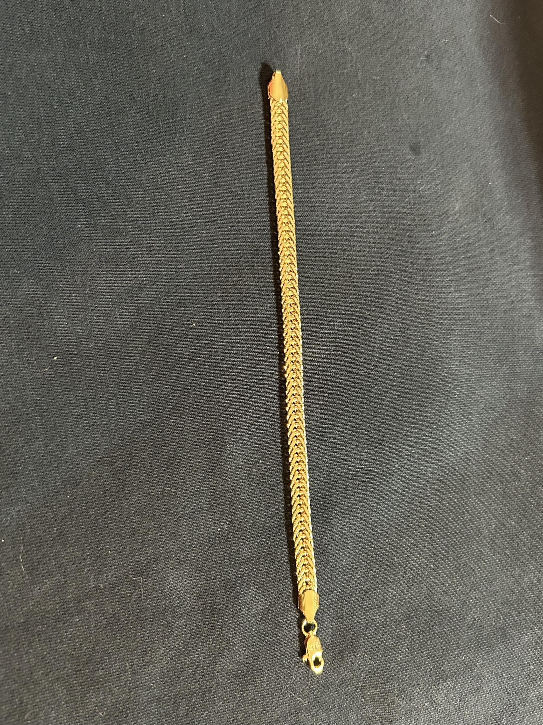 Classic 24K Gold Plated Wheat Link Chain Necklace Men's / Women's