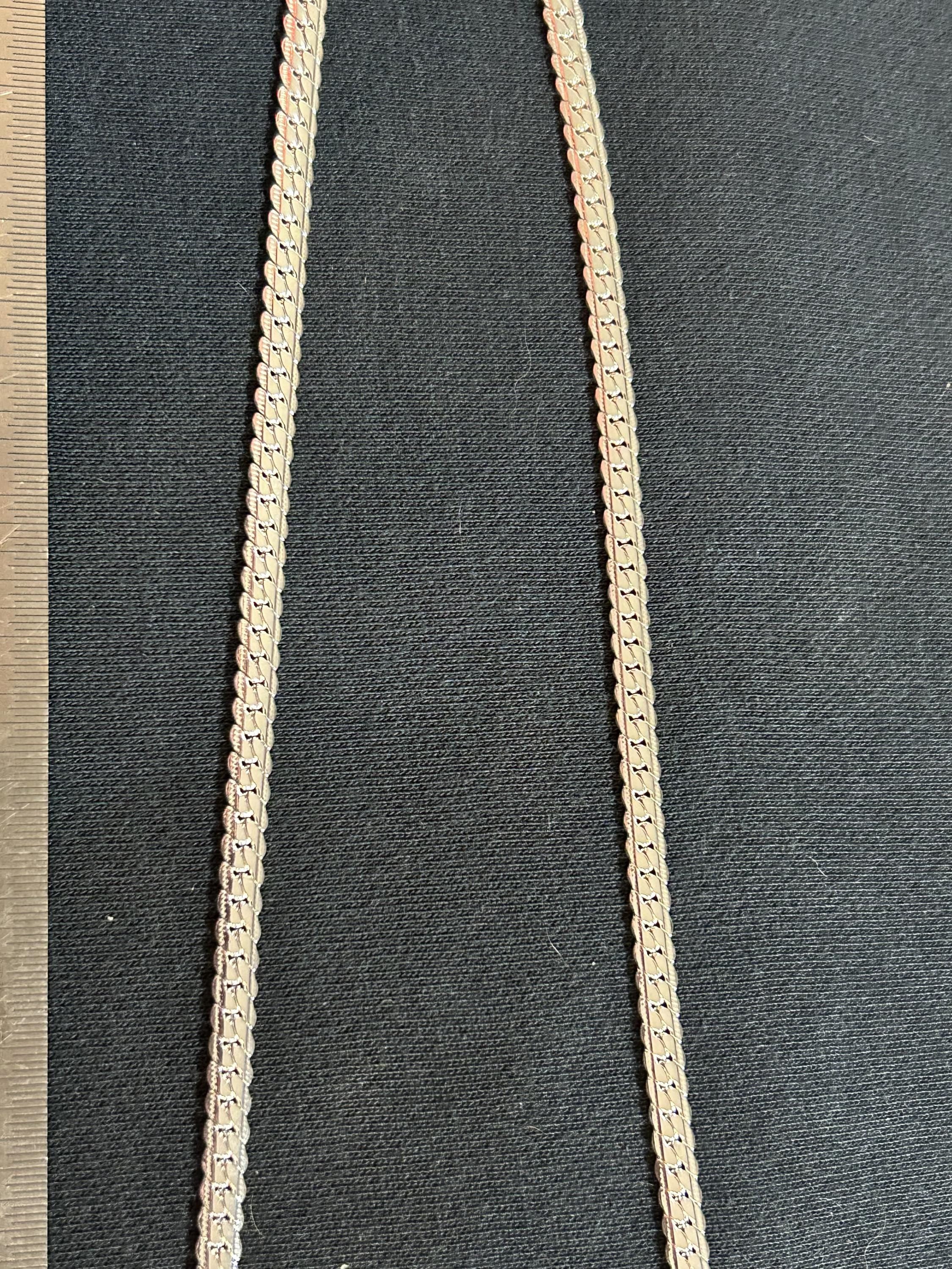 Solid 925 Sterling Silver Herringbone Flat Snake Chain Necklace