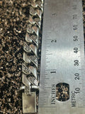 Men's Sterling Silver Textured Cuban Link Bracelet Intricate Detail Curb Chain 8.5"