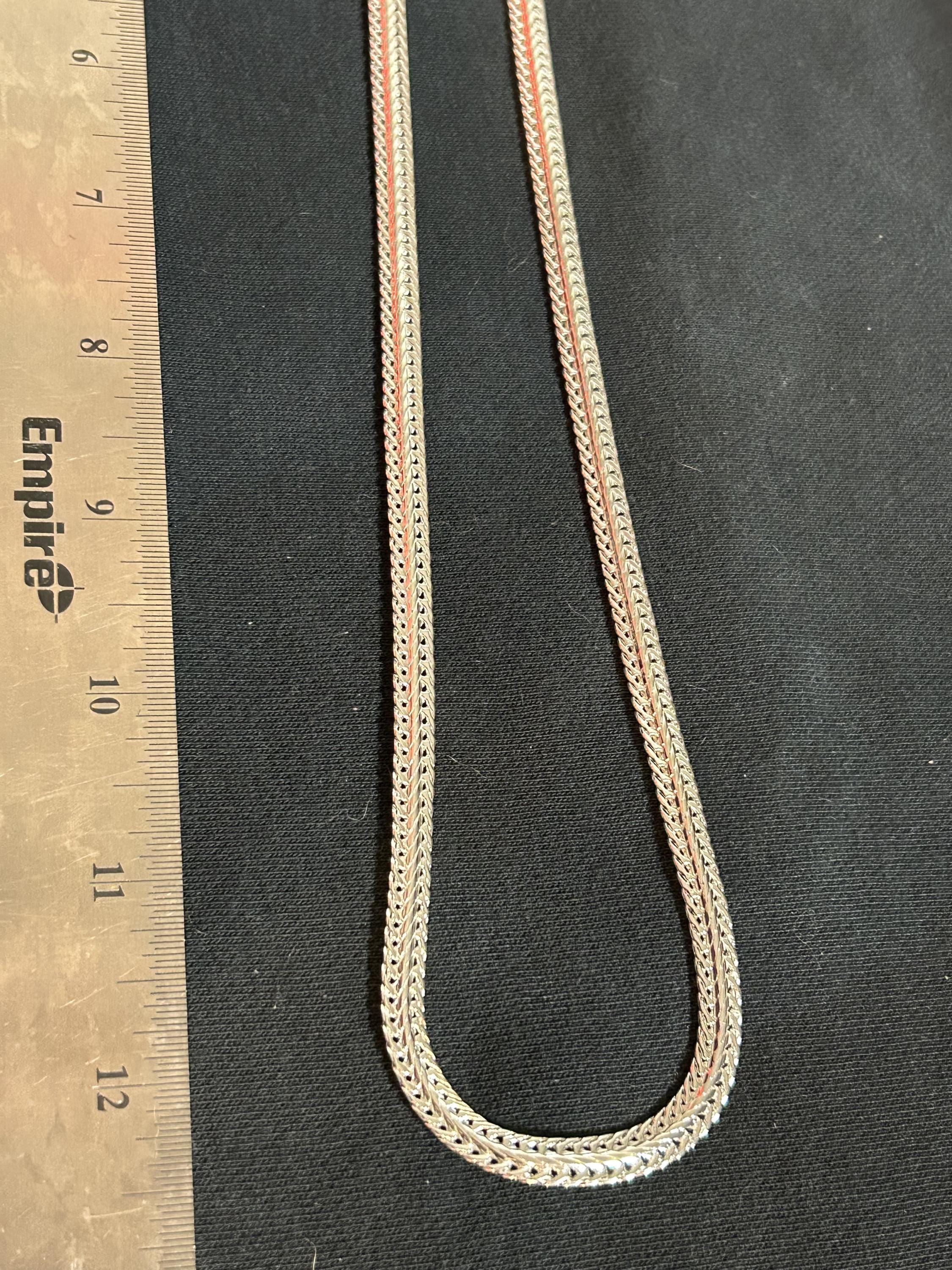 Solid 925 Sterling Silver Omega Link Chain Necklace Heavy High Polish